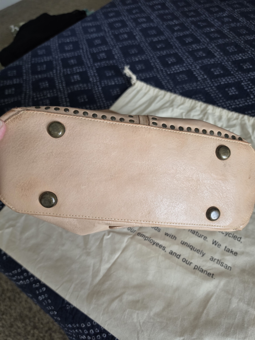 Bed Stu Packet LTC Leather Studded Shoulder Bag - Picture 3 of 10